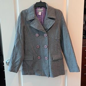 Delias Peacoat Charcoal Gray Size S Coat